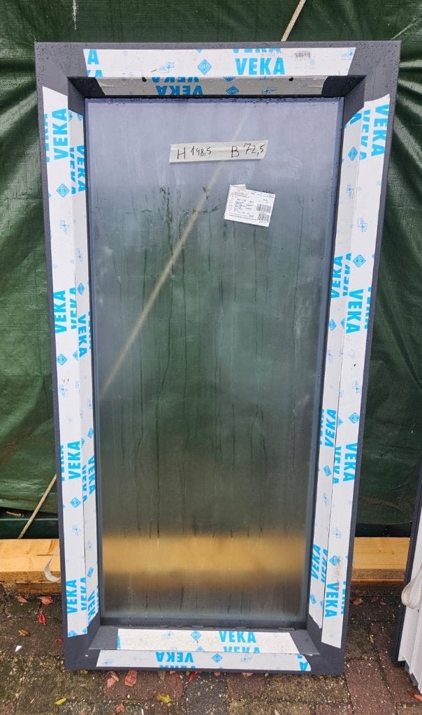 Vast raamkozijn PVC kunststof HR++ VEKA antracietgrijs wit, Ophalen, Kunststof, Minder dan 75 cm, Raamkozijn