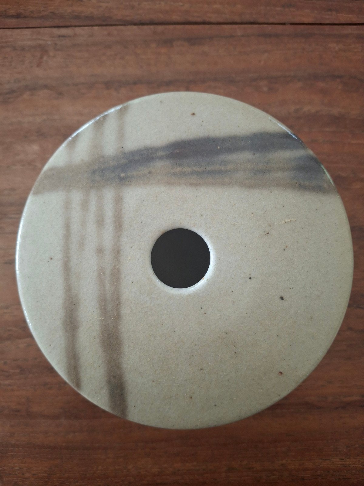 Vintage keramische pot met deksel, gesigneerd, Antiek en Kunst, Ophalen