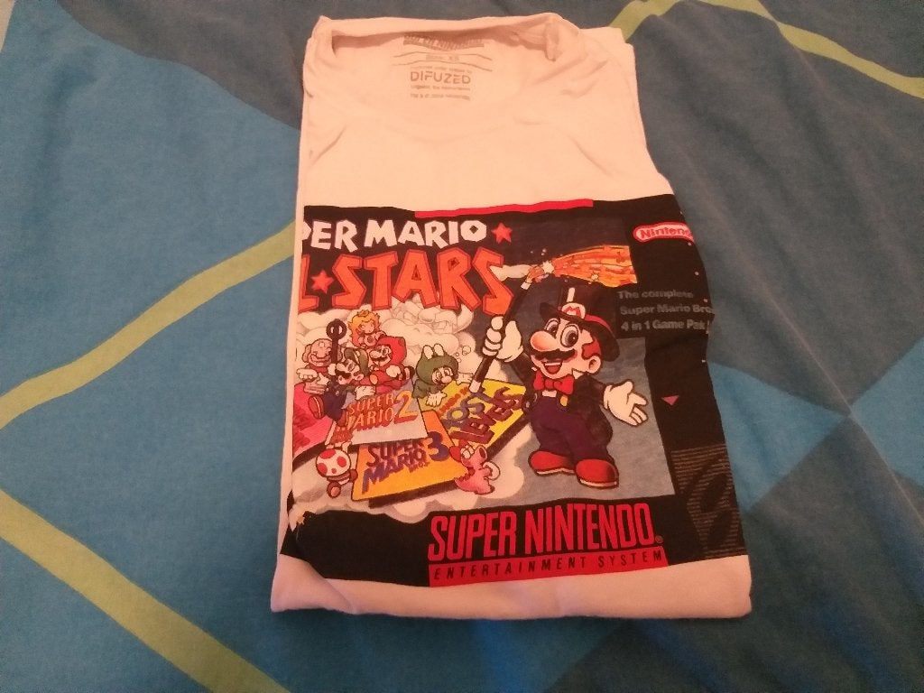 Nintendo Super Mario All Starts t-shirt maat XS, Ophalen of Verzenden, Zo goed als nieuw, Maat 46 (S) of kleiner, Nintendo