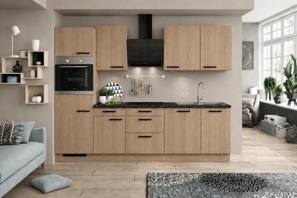Trendy Steeneiken Houtkleur Keuken – Nieuw Model 2026, Huis en Inrichting, Keuken | Complete keukens, Overige kleuren, Nieuw, Enkelwandige keuken