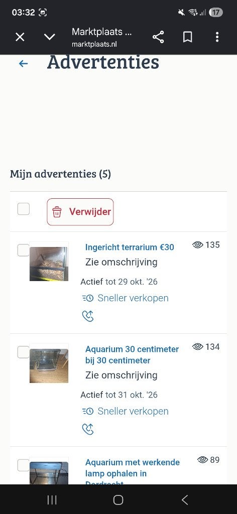 Terrariums en aquariums te koop, Dieren en Toebehoren, Overige soorten