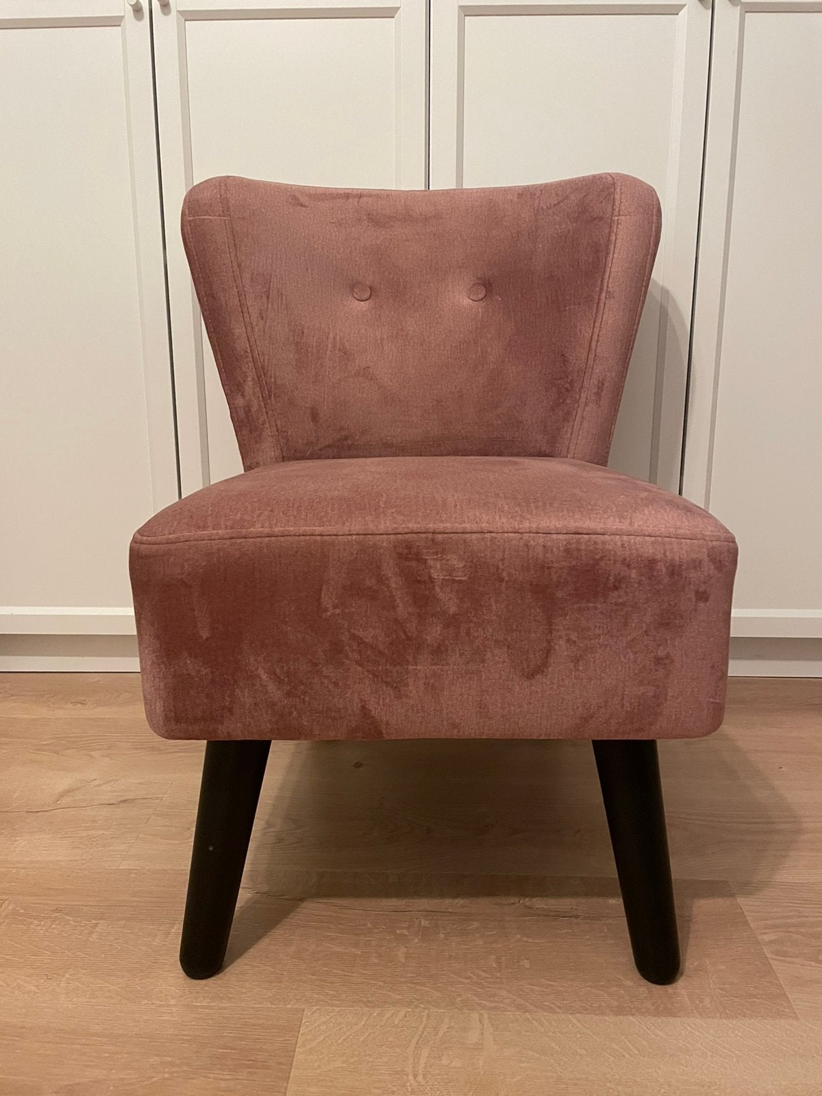 Stoel roze velvet., Ophalen, Minder dan 75 cm, Nieuw, Stof