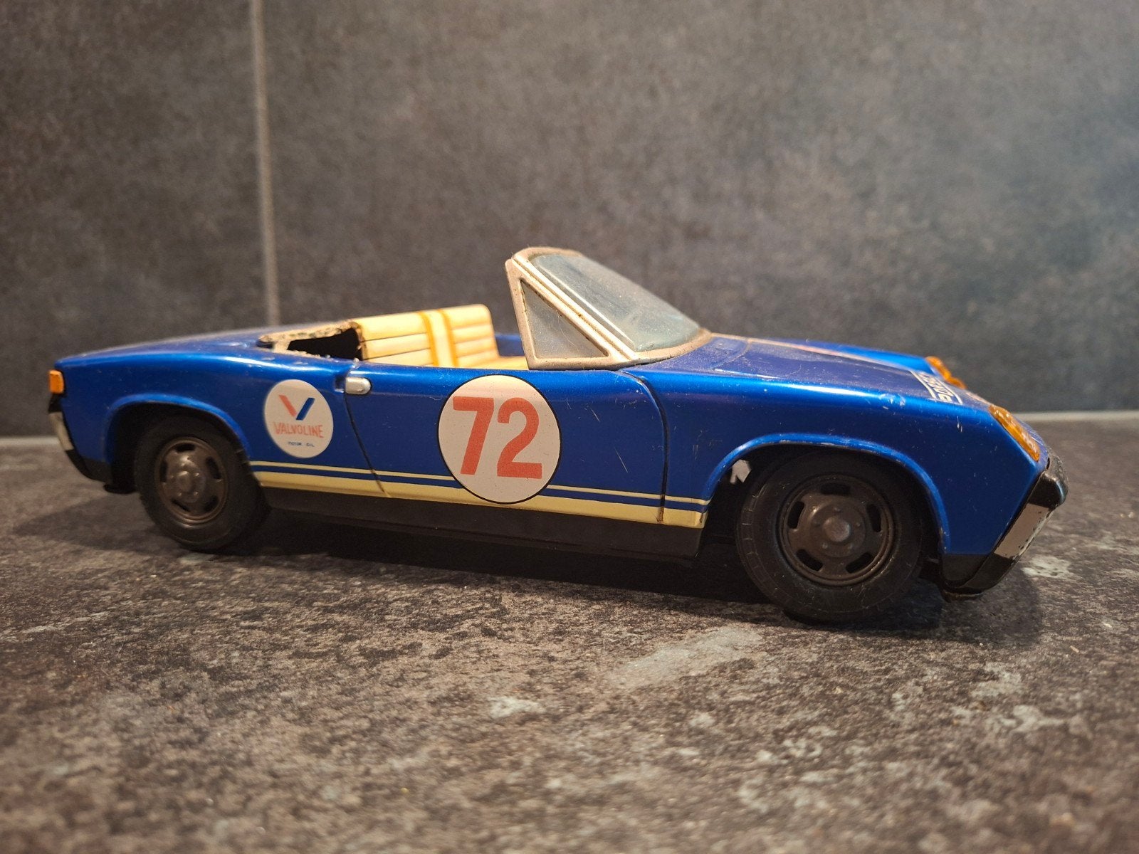 Vintage Daiya Porsche 914/6 Raceauto Speelgoed Made in Japan, Ophalen of Verzenden, Gebruikt
