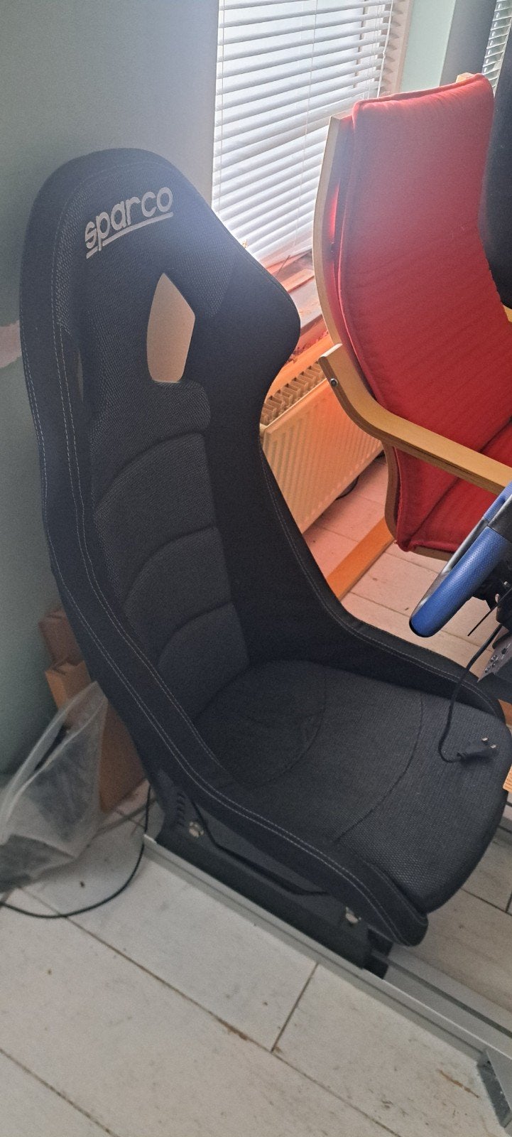 Sparco racestoel met rails - nette staat, Ophalen, Gebruikt