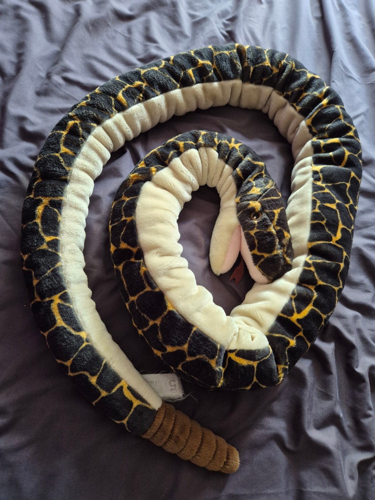 IKEA giftig Slang Pluche Knuffel 220cm, IKEA, Overige typen, Zwart, Ophalen of Verzenden