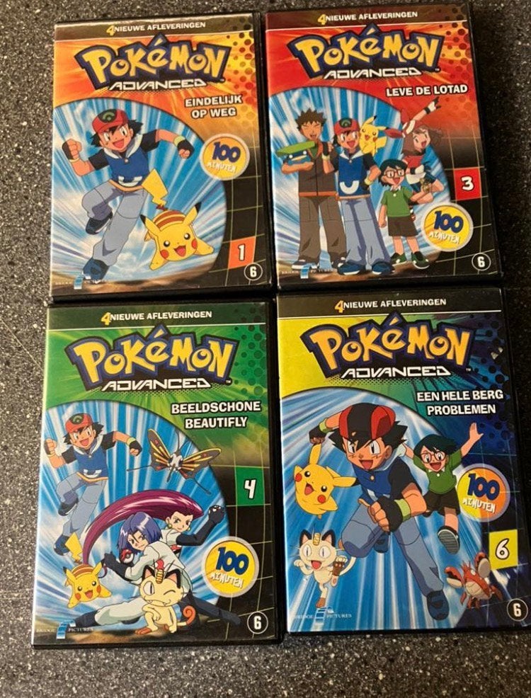 4x Pokémon Advenced - - Lees Omschrijving, Vanaf 6 jaar, Ophalen of Verzenden, Gebruikt, Anime (Japans)