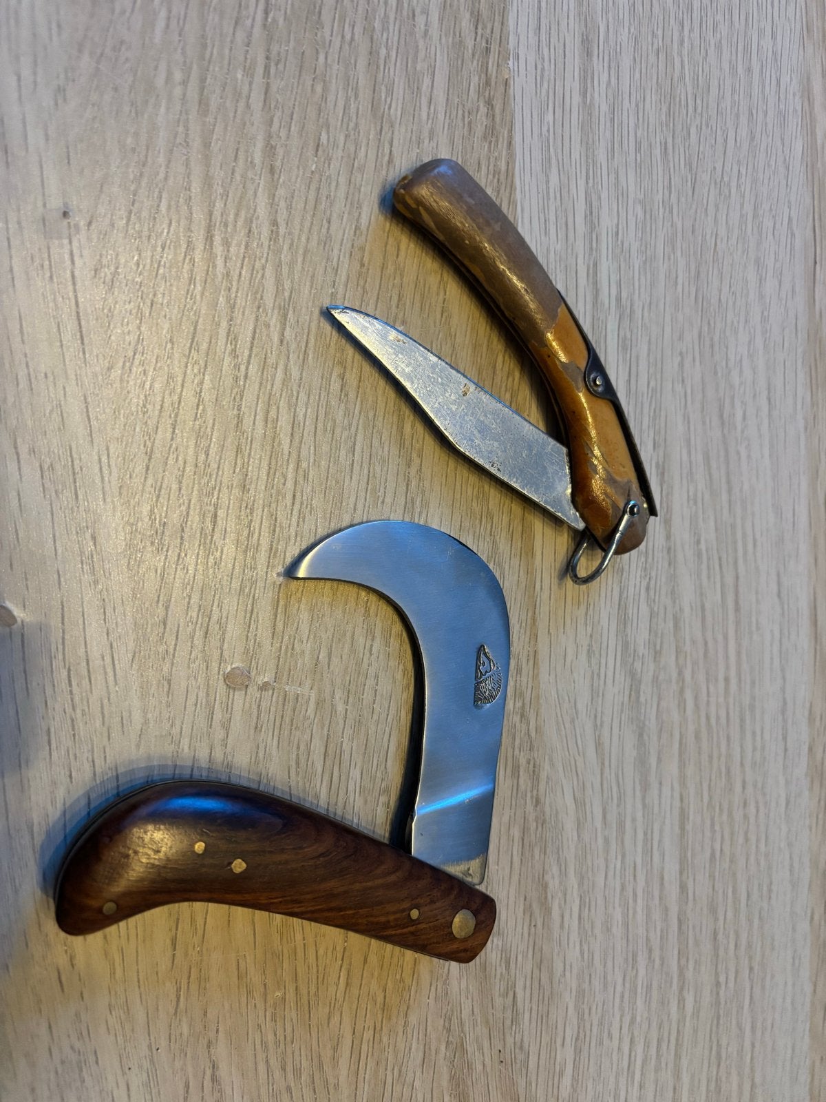 2x Zakmes/Snoeimes uit eigen verzameling, Verzenden