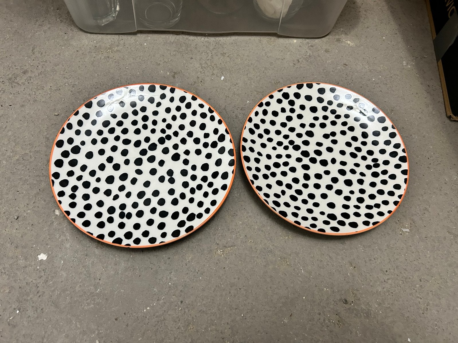 Pongo by Xenos borden met dalmatiër print, 2 stuks, Gebruikt, Overige merken, Keramiek, Ophalen of Verzenden