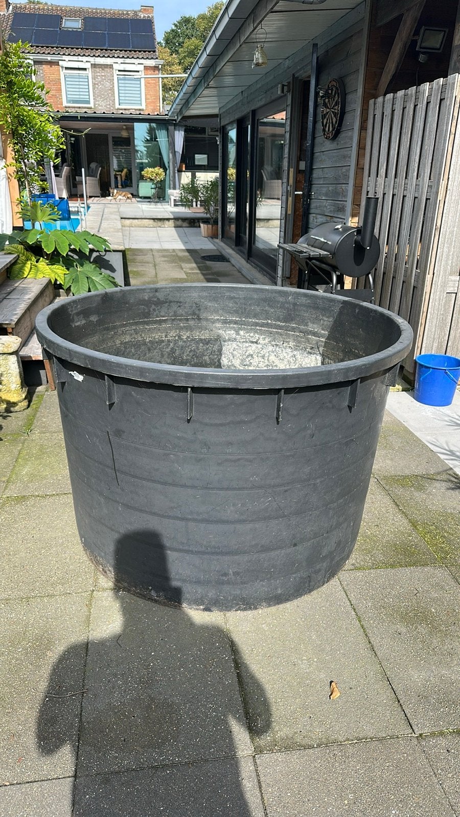 Grote zwarte kunststof bak - Vijver of plantenbak, Ophalen of Verzenden, Gebruikt