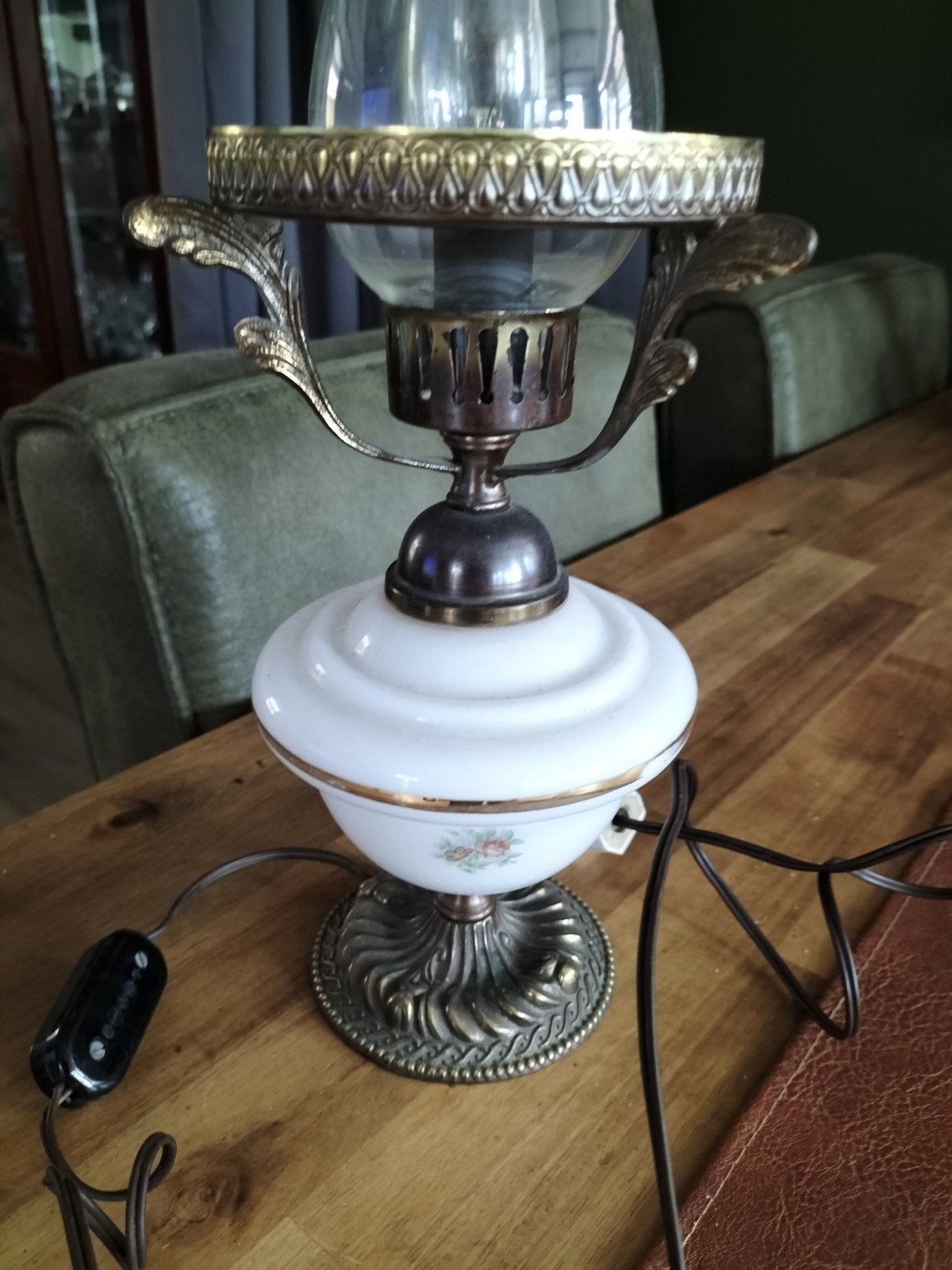 Antieke olielamp, Ophalen