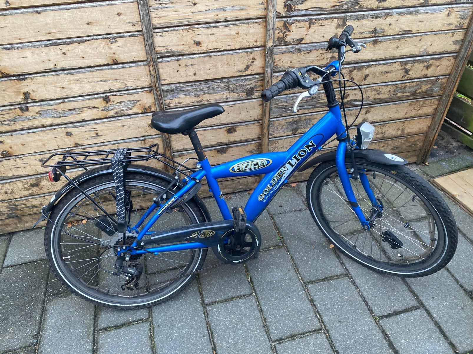 Kinderfiets Golden Lion 24 inch – blauw, Ophalen, Gebruikt, Velgrem, 20 inch of meer