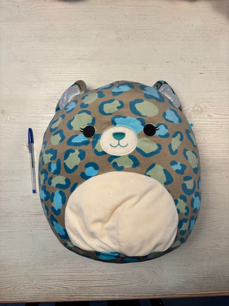 Squishmallow panter - Zachte knuffel 35-40cm, Verzenden, Zo goed als nieuw, Overige typen