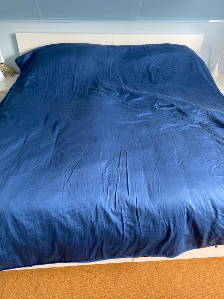 Tweepersoons 4 seizoenen dekbed met -overtrek - 220x240 cm, Ophalen, Gebruikt, Blauw, Tweepersoons