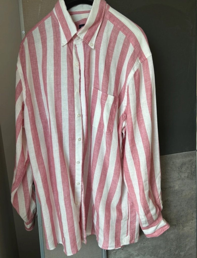Linnen overhemd, Ophalen of Verzenden, Zo goed als nieuw, Roze, Proper cloth