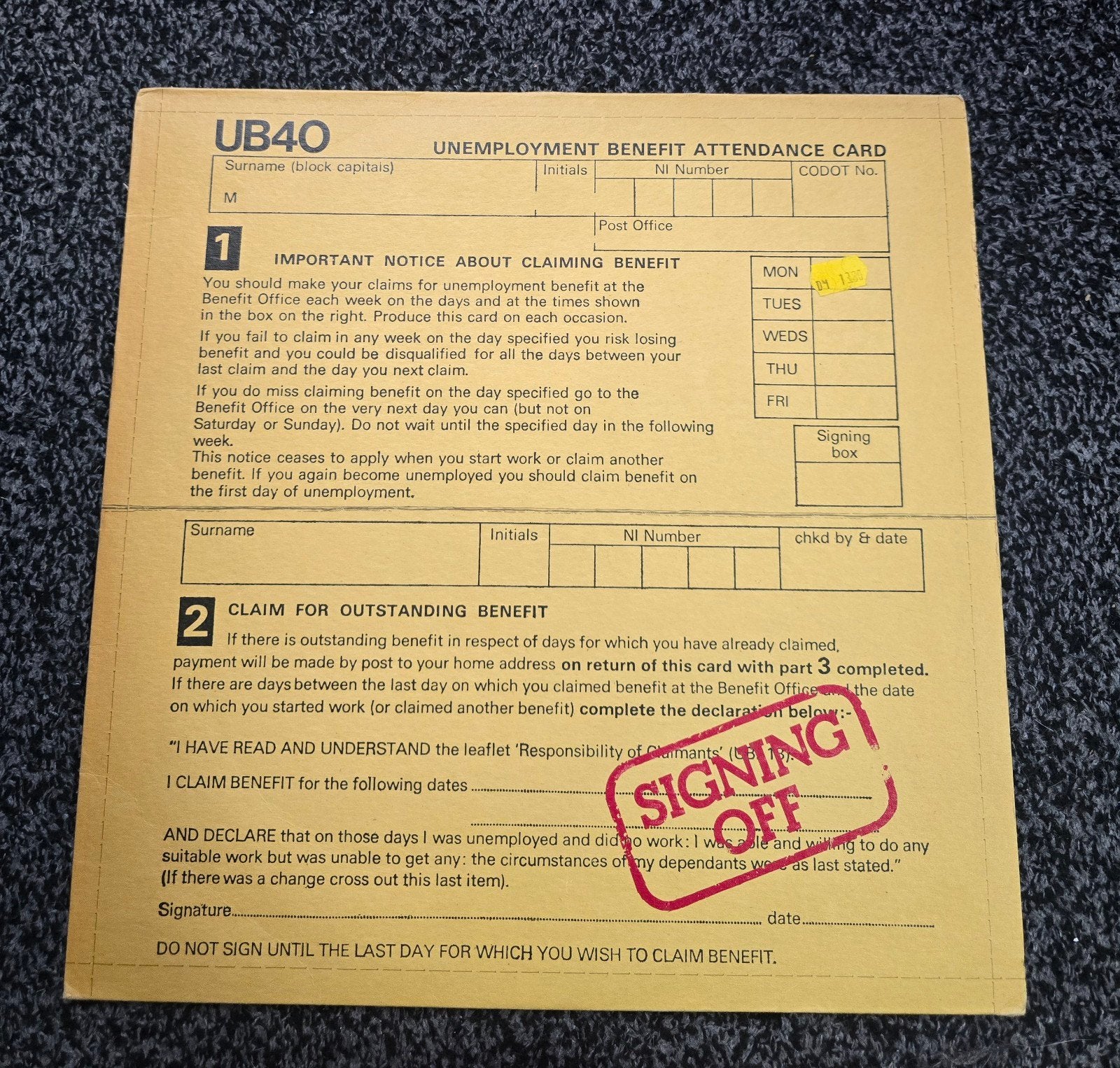 Ub40 signing off 2lp, Ophalen of Verzenden, LP
