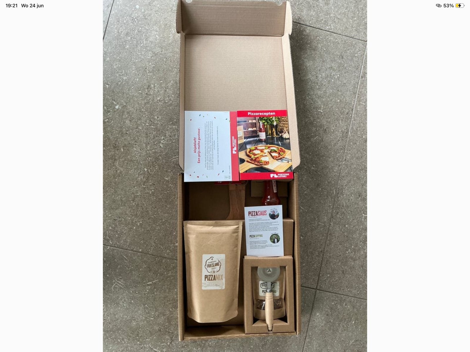 Pizza pakket Postcodeloterij (KWF), Ophalen of Verzenden, Nieuw, Hout