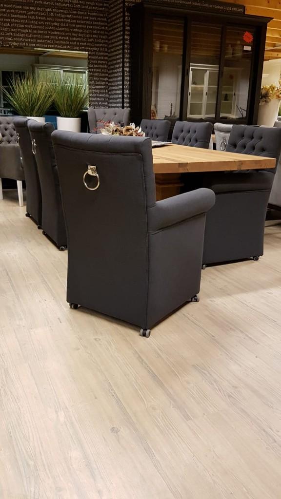 ACTIE Landelijke Eetkamerstoel Grazia Wiel Stel Zelf Samen 5, Overige kleuren, Ophalen of Verzenden, Stof, Vijf, Zes of meer stoelen