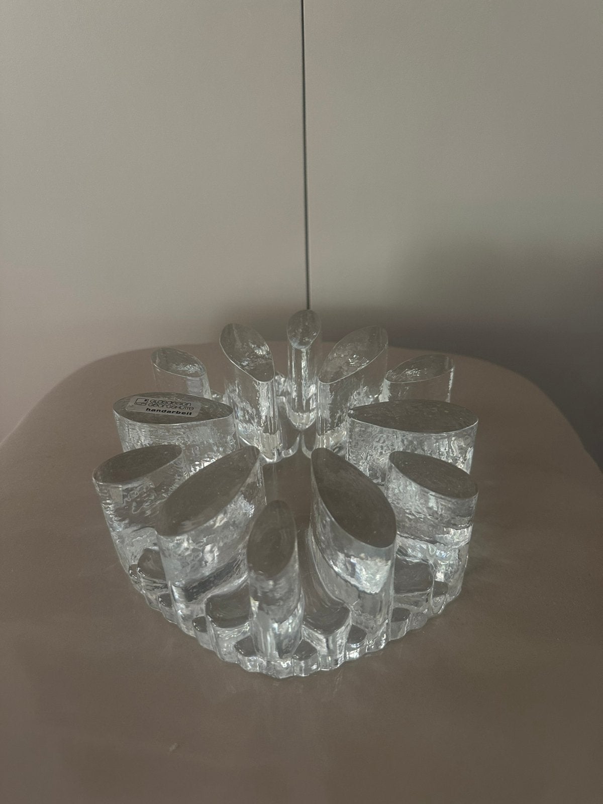 Vintage Georgshütte glazen theelichthouder jaren '70, Ophalen of Verzenden, Zo goed als nieuw, Glas