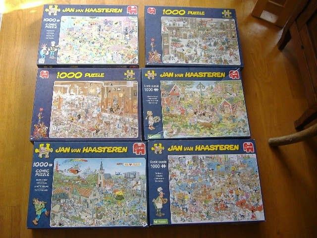 3 legpuzzels Jan van  Haasteren 1000 stukjes, Ophalen of Verzenden, 500 t/m 1500 stukjes, Zo goed als nieuw, Legpuzzel
