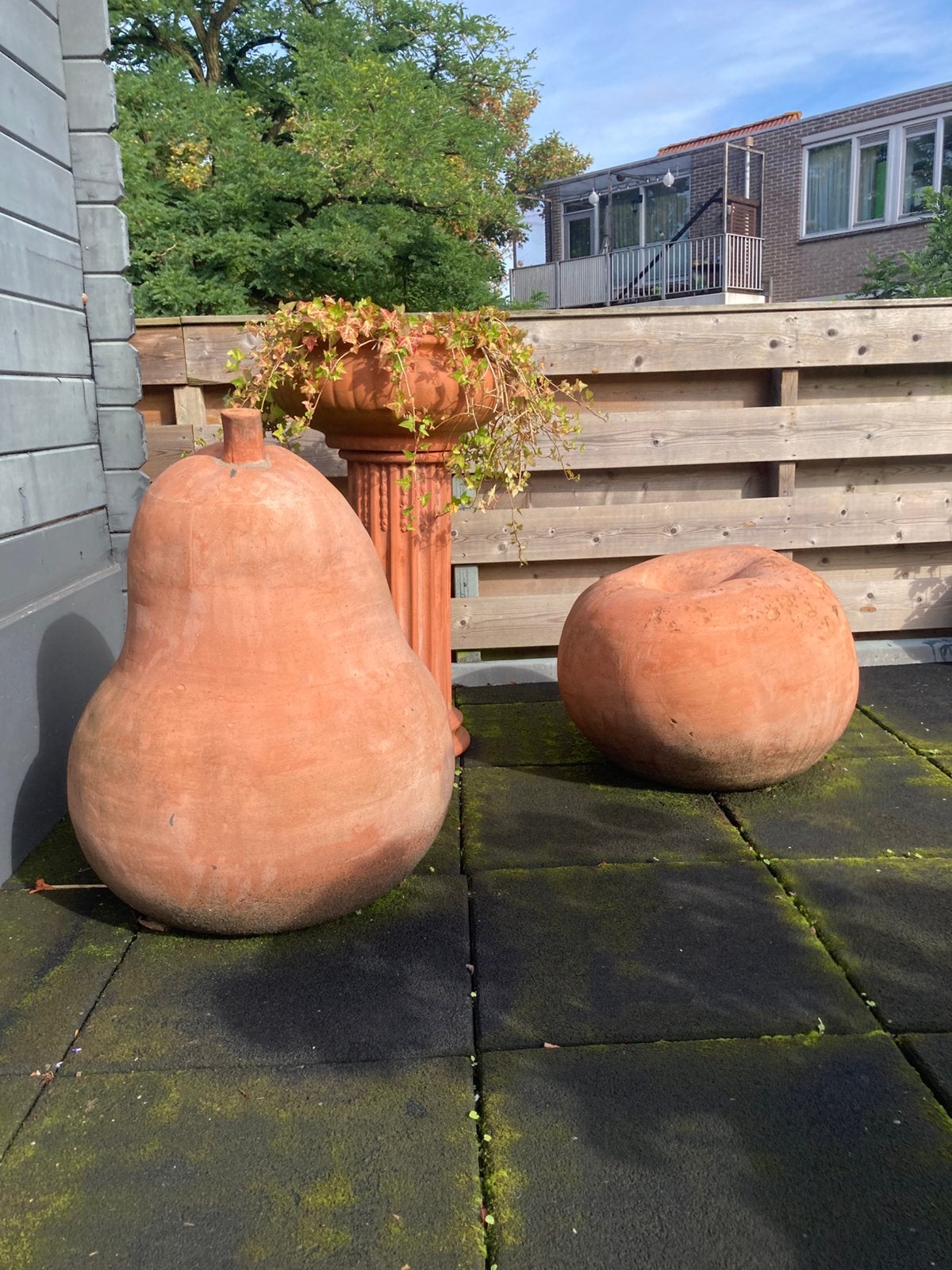 Terracotta appel en peer, Tuin en Terras, Ophalen, Gebruikt