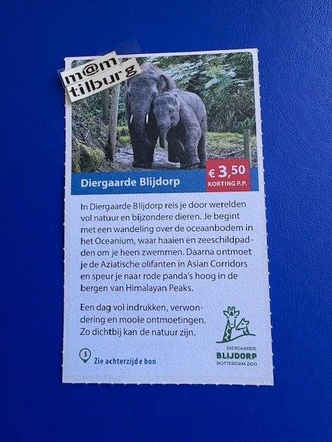 Diergaarde Blijdorp €3,50 p.p.korting tot 1-7-2027, Drie personen of meer, Kortingskaart