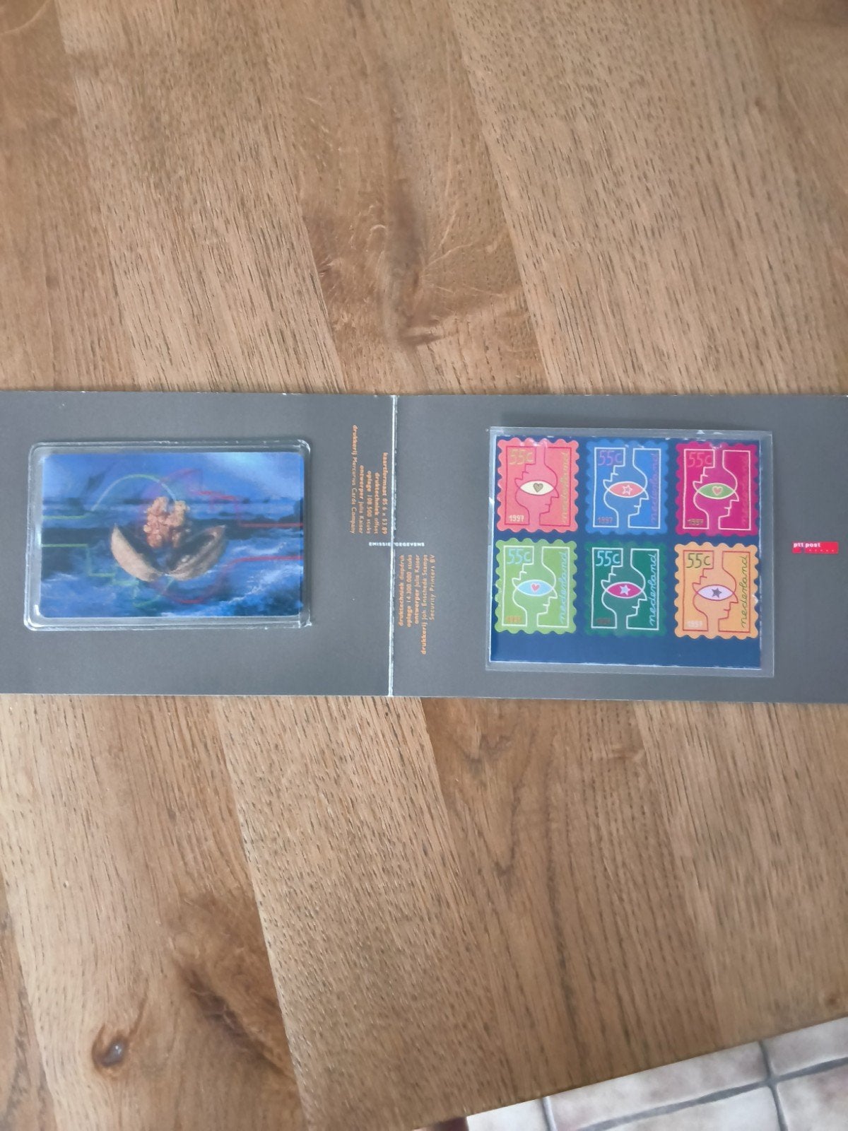 PTT Kerstkaart 1997 met telefoonkaart en decemberzegels, Ophalen of Verzenden