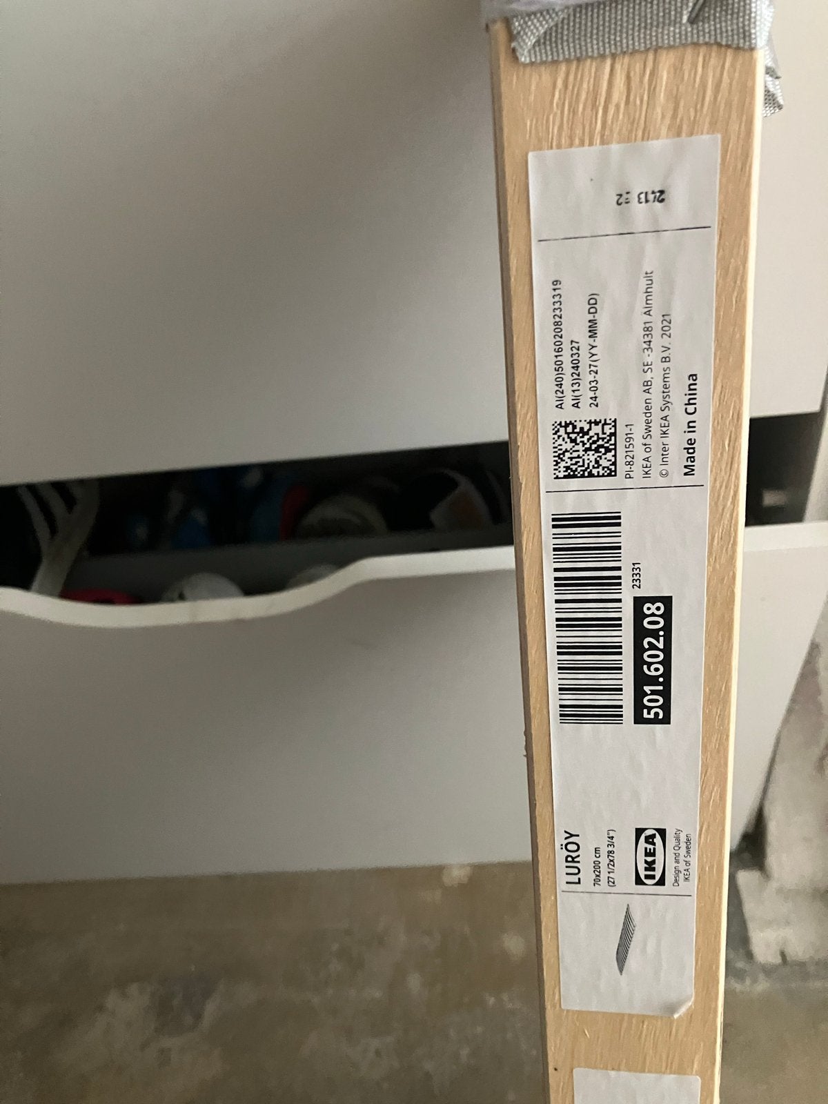 IKEA LURÖY lattenbodem 70x200 cm (2 stuks), Ophalen, Zo goed als nieuw, 200 cm, Hout