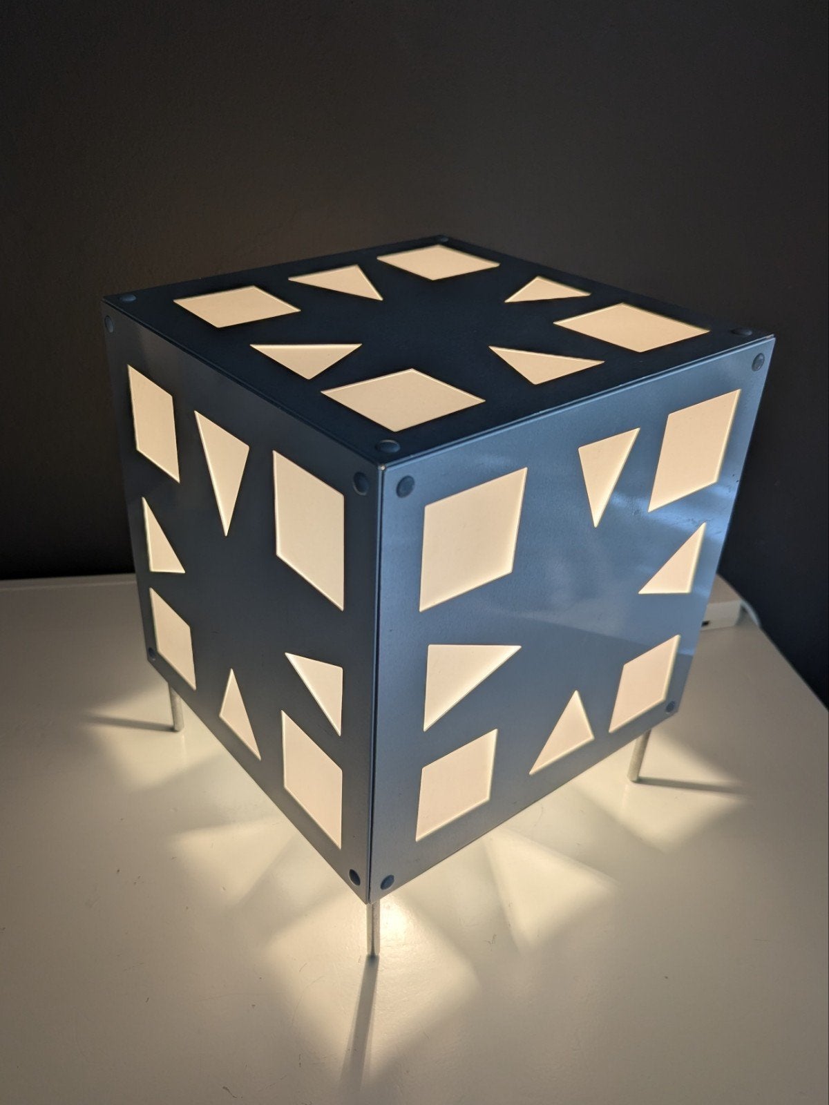 Vintage IKEA "Julen" Kubuslamp (1995), Memphis stijl, Y2K De, Kunststof, Vintage, E14 (klein), Ophalen of Verzenden