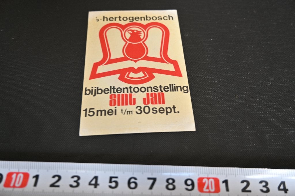 sticker 's-Hertogenbosch Bijbeltentoonstelling SINT JAN, Ophalen, Zo goed als nieuw