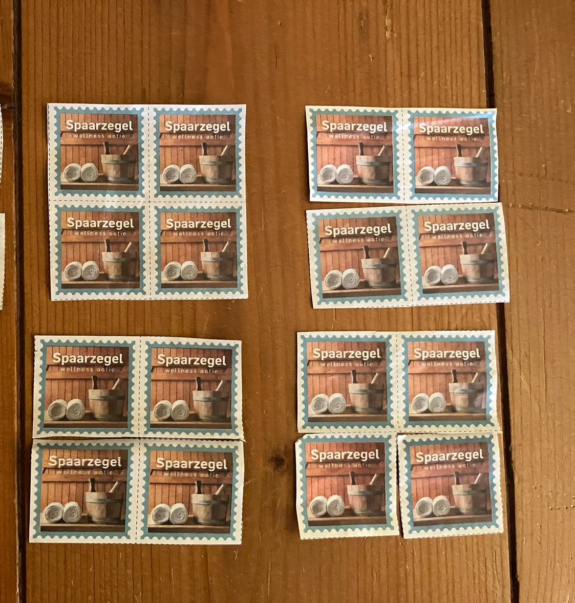 15 Spaarzegels sauna AD. Ook per stuk te koop., Ophalen of Verzenden, Zegels, Bonnen of Punten