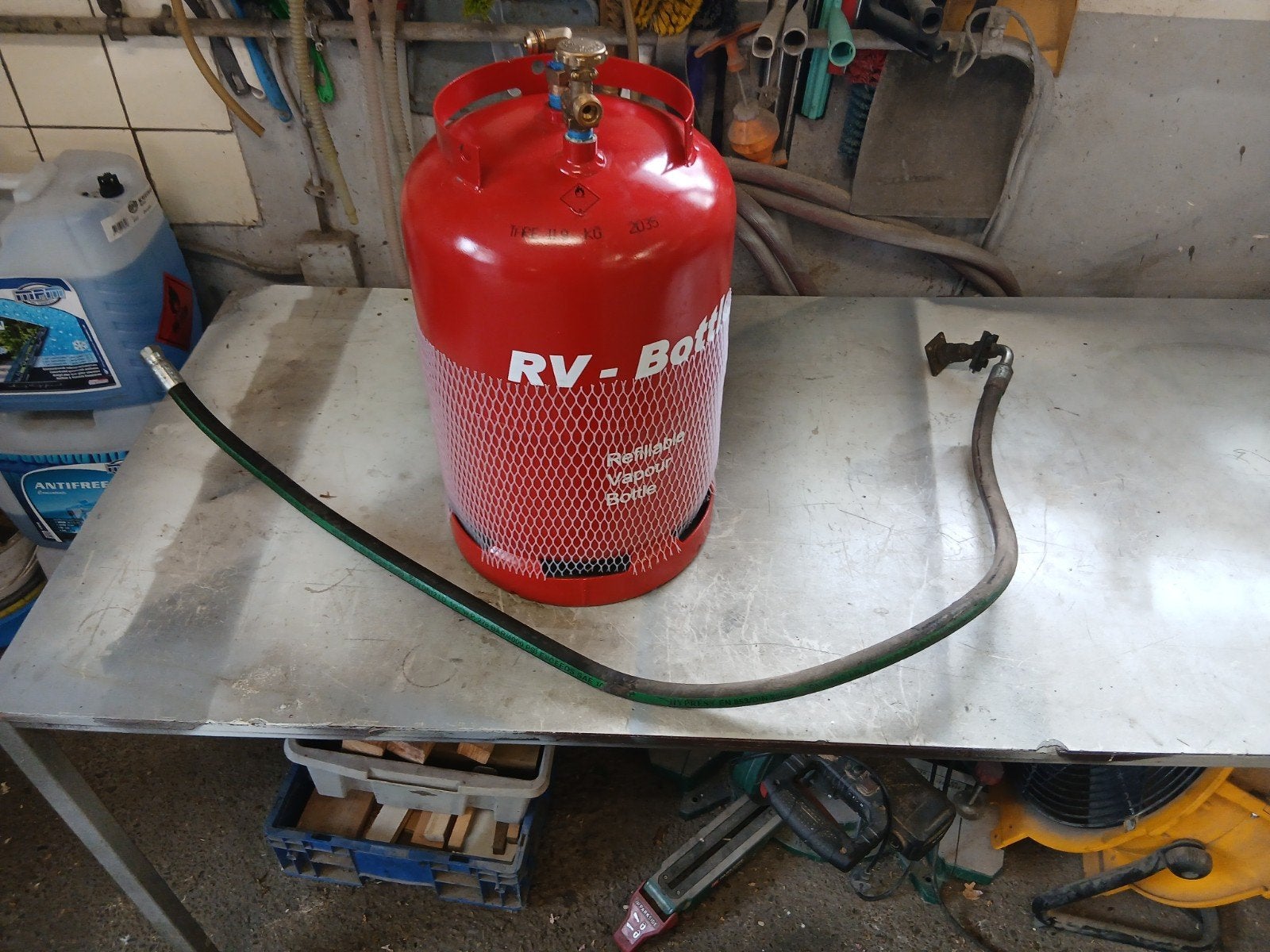 Hervulbare gasfles voor camper of caravan, Ophalen, Gebruikt