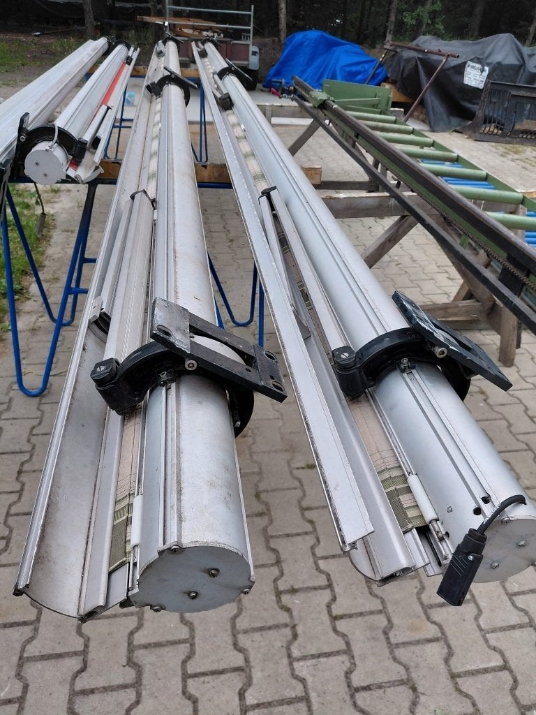 Knikarmscherm, Tuin en Terras, Zonneschermen, Gebruikt, Knikarmscherm, 150 tot 300 cm, 450 cm of meer, Elektrisch, Ophalen