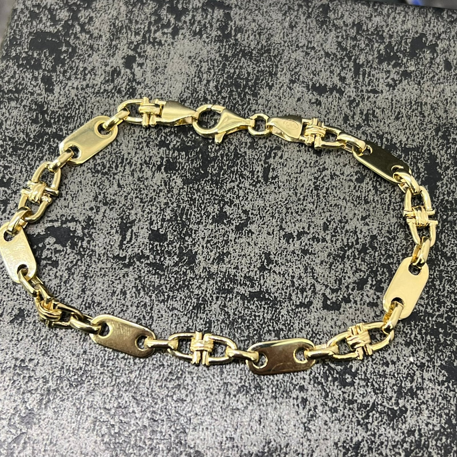 14 karaat gouden ketting armband massief kingsley magnum, Ophalen of Verzenden, Zo goed als nieuw, Goud
