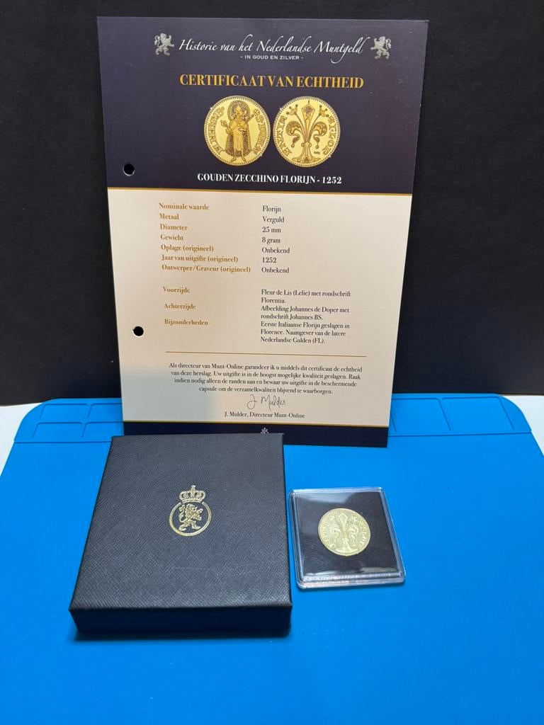 Gouden zecchino florijn 1252 munt, Ophalen of Verzenden, Overige landen, Overige waardes