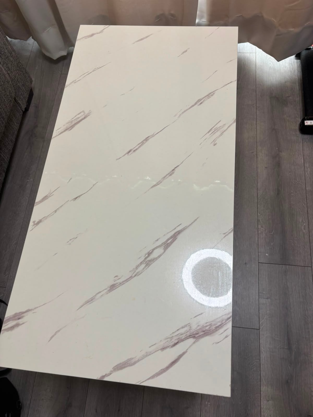 Salontafel met marmerlook voor een kleine prijs, Overige materialen, Gebruikt, 100 tot 150 cm, Modern, Marmerlook