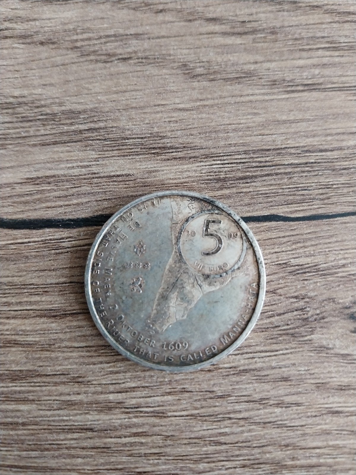 Zeldzame 5 Euro Herdenkingsmunt Manhattan 1609, Ophalen of Verzenden