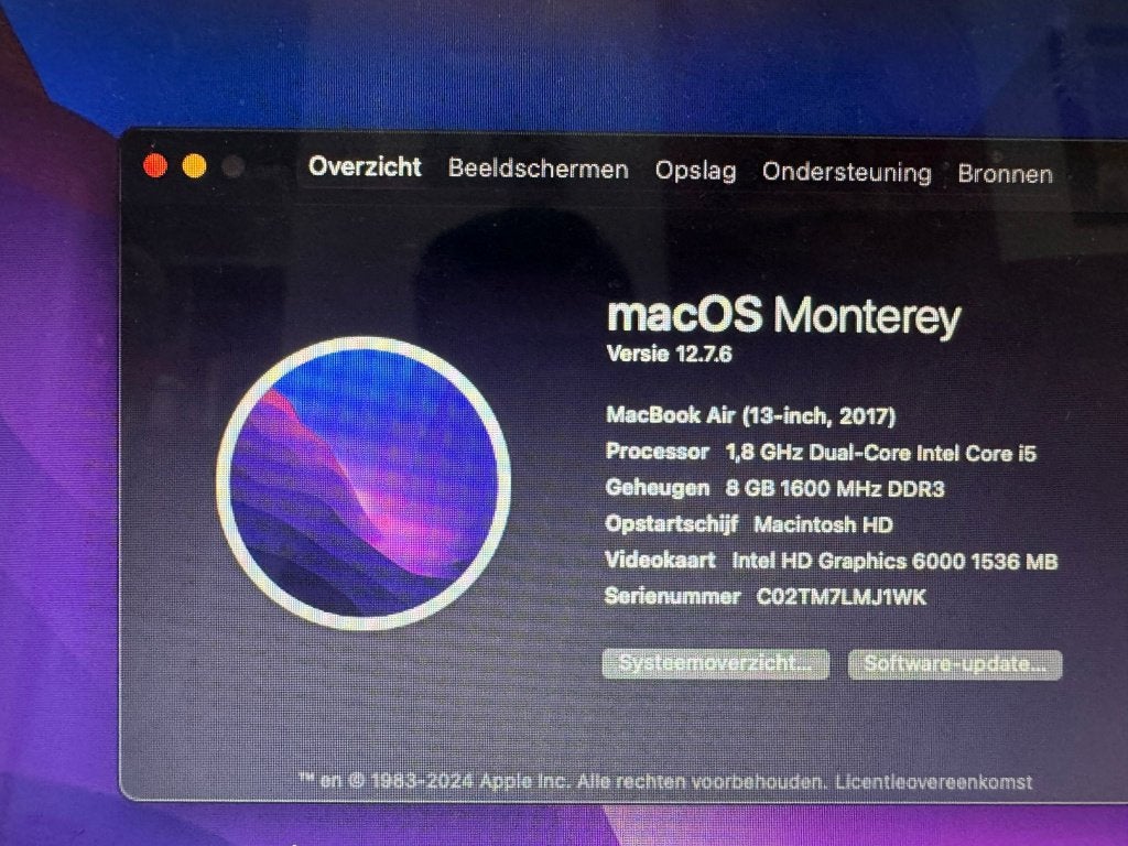 Foto 2 van macbook air (2017 A1466)