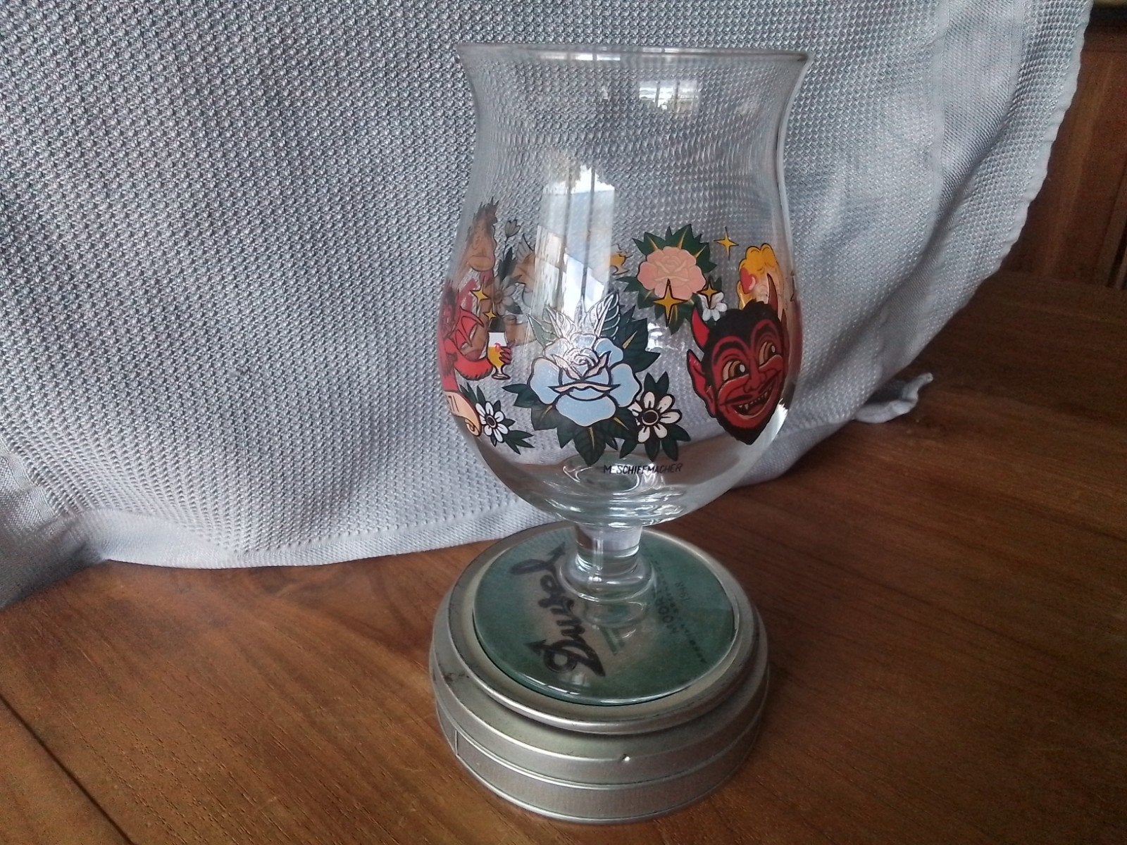 Duvel glas M. Schiffmacher editie, Ophalen of Verzenden