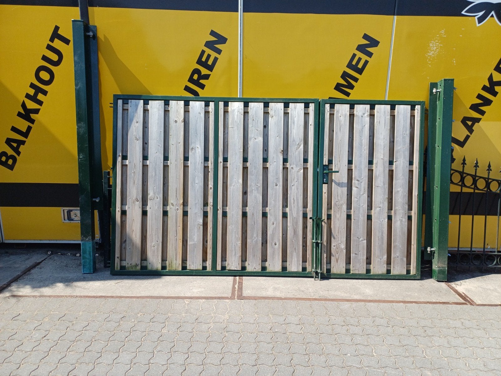 Dubbele poort 3 meter breed, Tuin en Terras, Ophalen, Hout, Tuinhek
