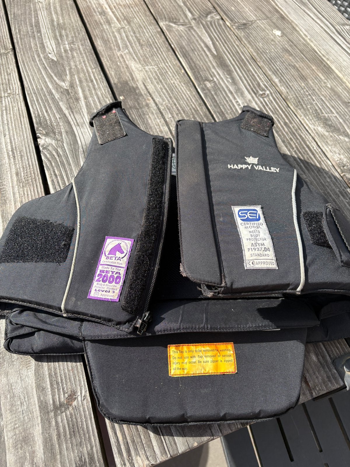 Body protector Happy Valley 28 L, Gebruikt, Ophalen of Verzenden, Kinderen, Ritssluiting