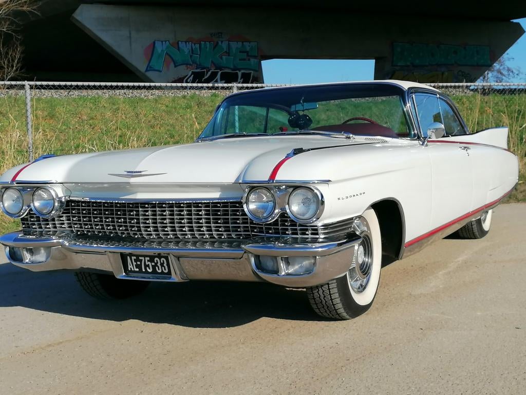 1960 Cadillac Eldorado Seville, Auto's, Oldtimers, Wit, Leder, Coupé, Cadillac