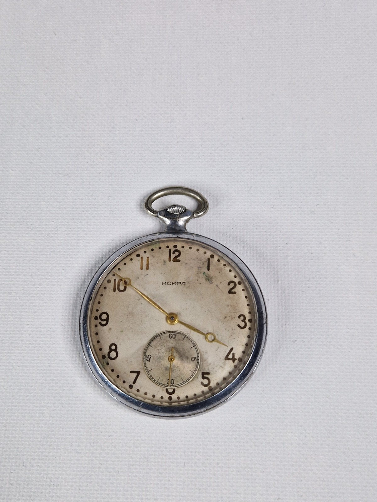 vintage mechanisch zakhorloge, Ophalen, Staal, Overige merken