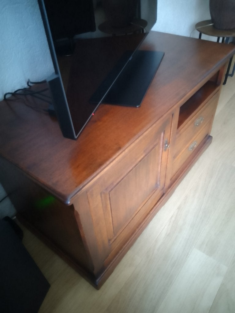 TV Meubel/Kast - Klassiek - Handgemaakt - Kersenhout, Ophalen, Zo goed als nieuw, Minder dan 100 cm, Kersenhout