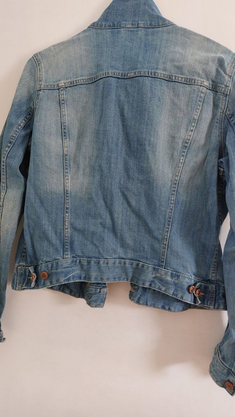 te koop spijkerjas, Ophalen of Verzenden, Zo goed als nieuw, Maat 38/40 (M), Blauw