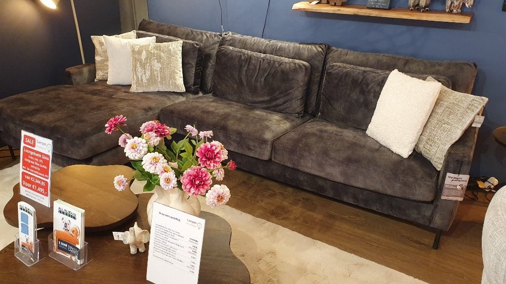 Lounge bank Gino Urban Sofa 3-zit met OTL (showroommodel), Ophalen, Stoer, Landelijk, Industrieel, 100 tot 125 cm, 300 cm of meer