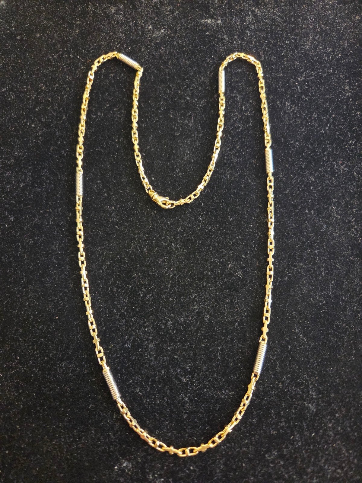 14 k gouden monte carlo ketting 27 gram 65 cm, Sieraden, Tassen en Uiterlijk, Kettingen, Ophalen of Verzenden, Nieuw, Goud, Goud