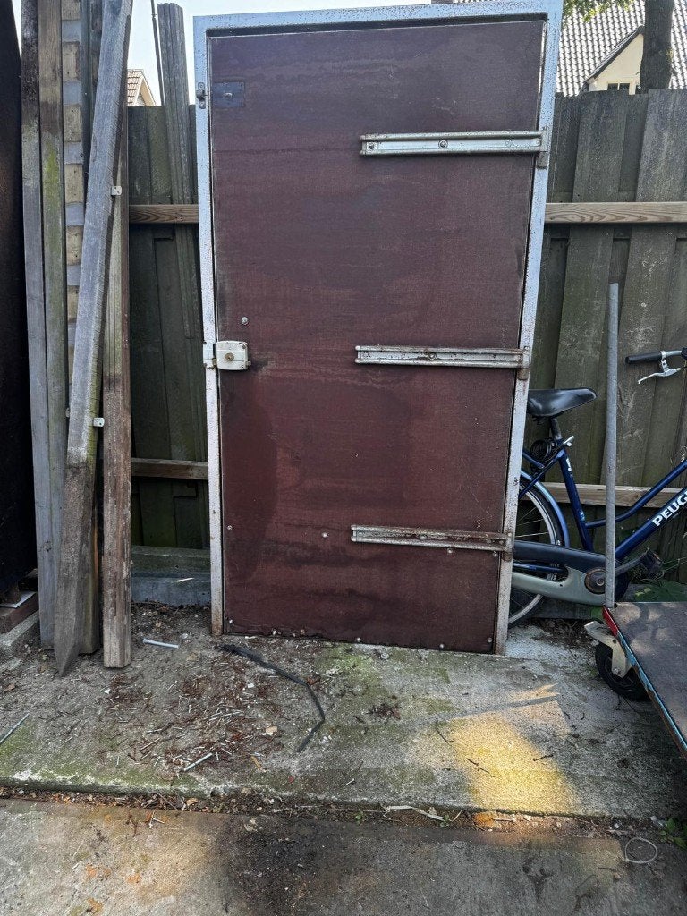 Gebruikte stalen poort, Ophalen, Gebruikt, 150 tot 200 cm, IJzer