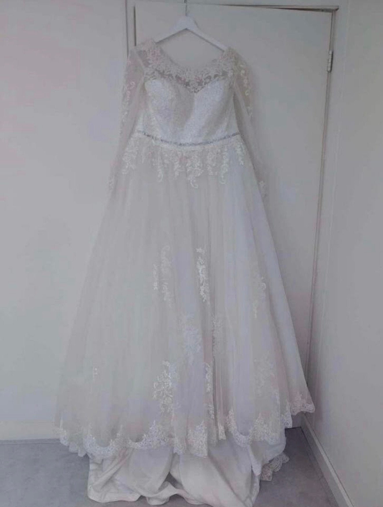 Bruidsjurk trouwjurk mermaid ballroom A line, Ophalen of Verzenden, Zo goed als nieuw, Wit, Trouwjurk