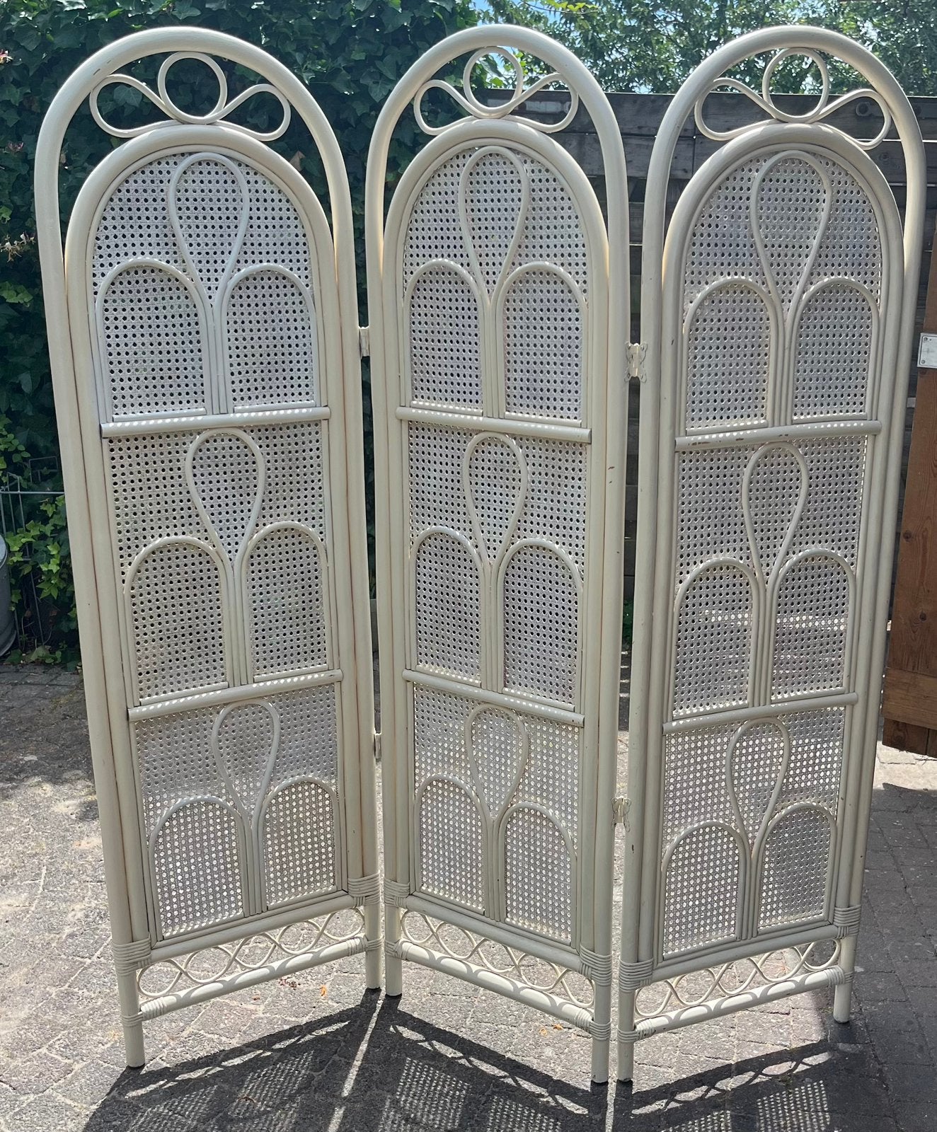 Vintage rotan kamerscherm, Ophalen, Gebruikt
