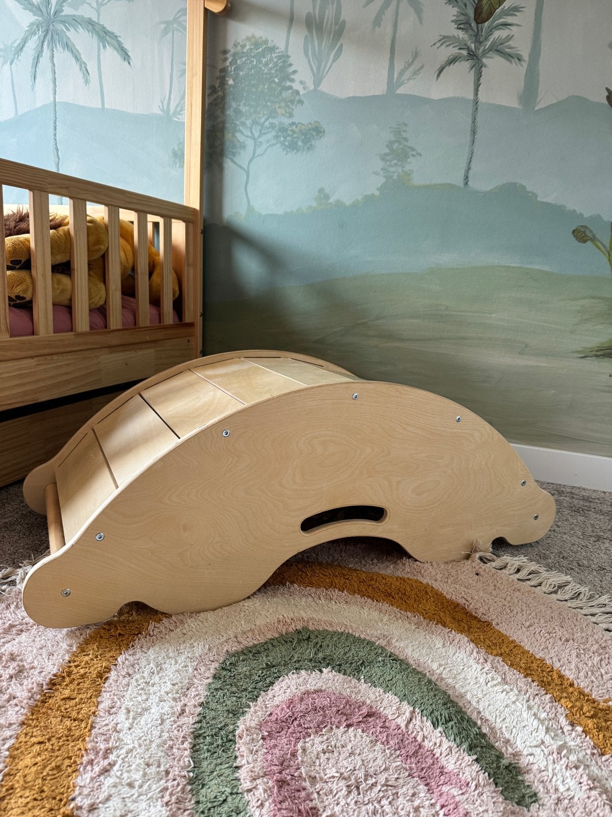 Houten Klimboog / Wobbelboard voor Kinderen, Ophalen, Zo goed als nieuw, Klimwand
